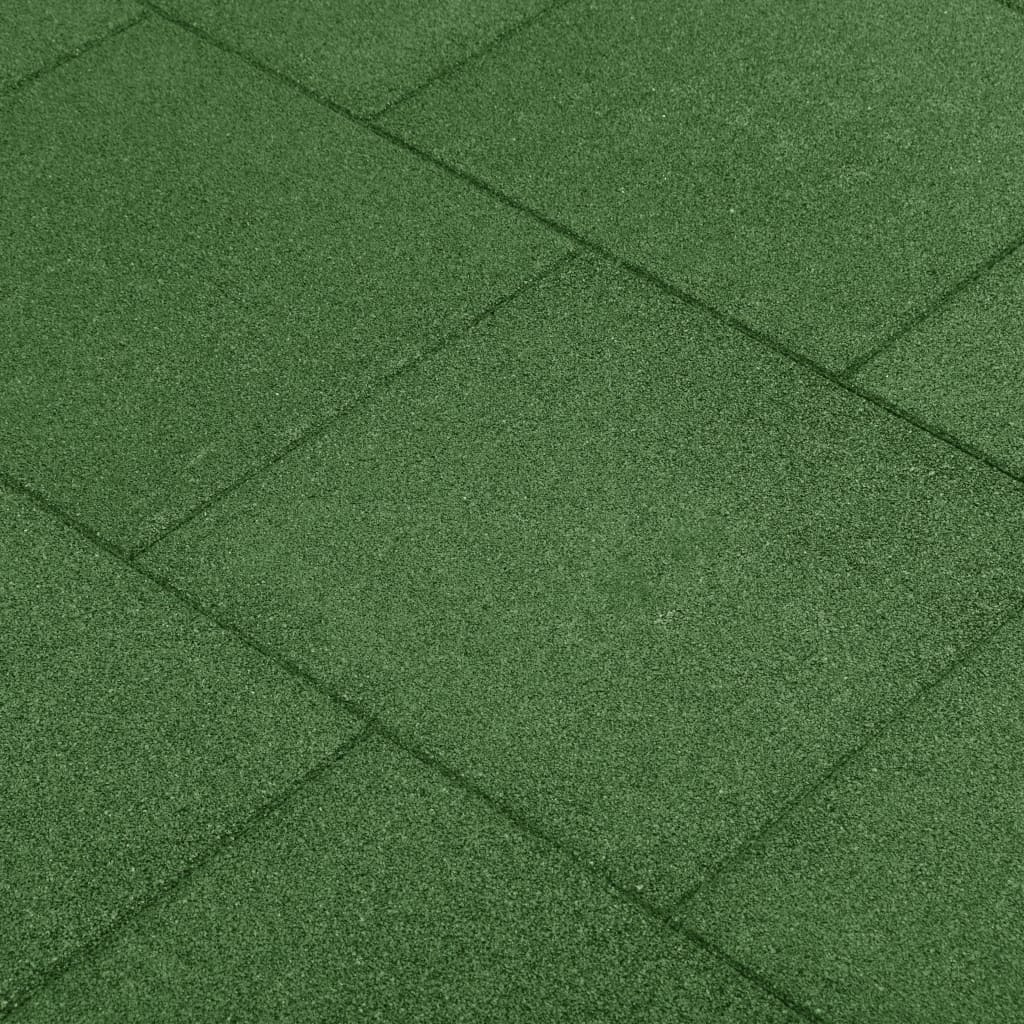 VidaXL Valt Tiles 6 ST 50x50x3 cm Gummigrün