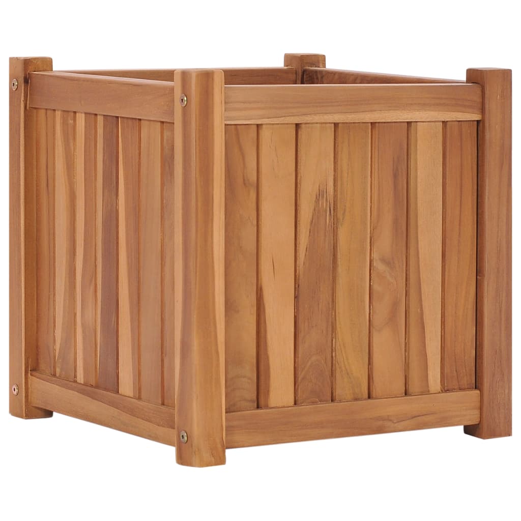 Vidaxl plantenbak verhoogd 40x40x40 cm massief teakhout