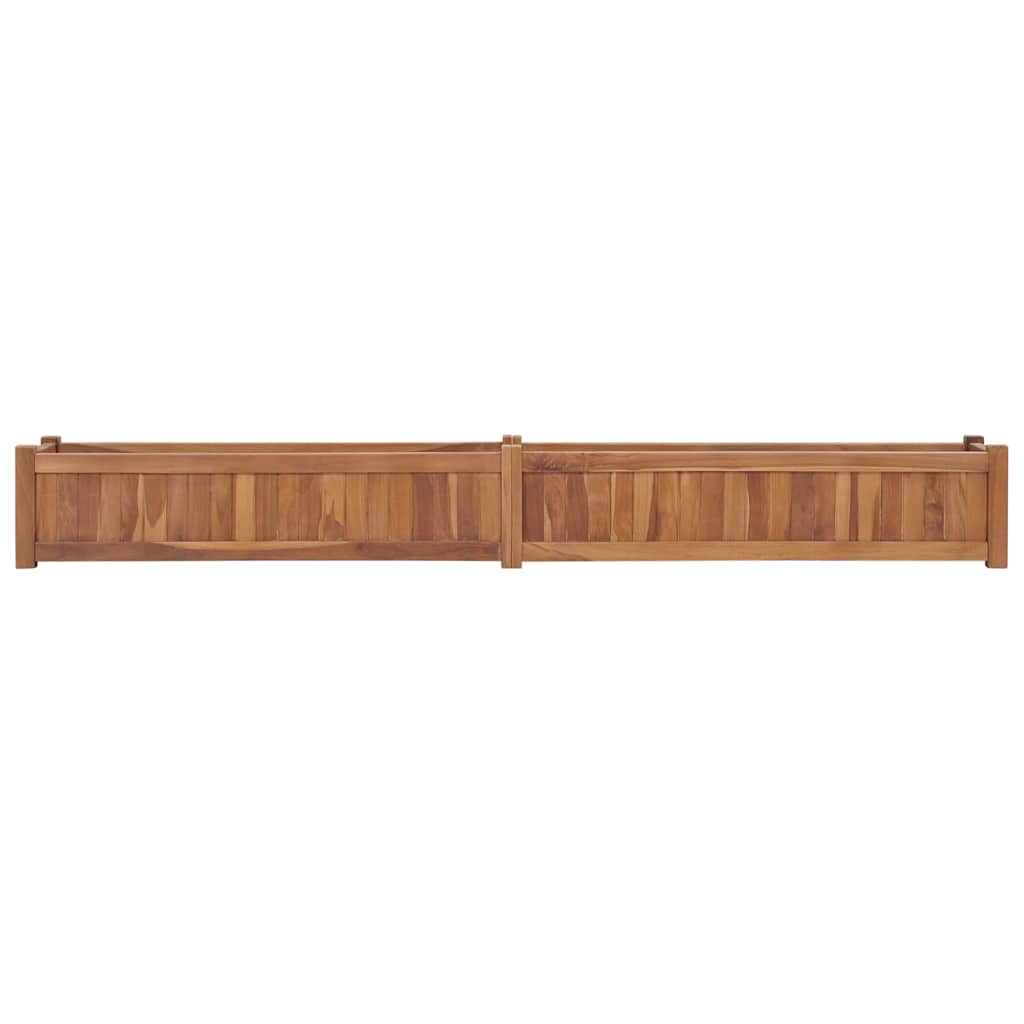 Vidaxl plantenbak verhoogd 200x30x25 cm massief teakhout