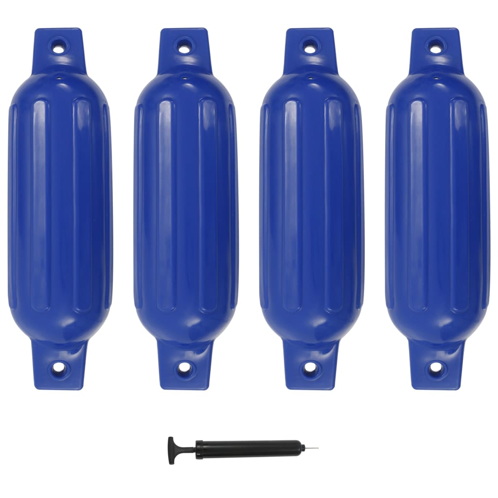 VidaXL Bootsfender, 4 Stück, 41 x 11,5 cm, PVC, Blau