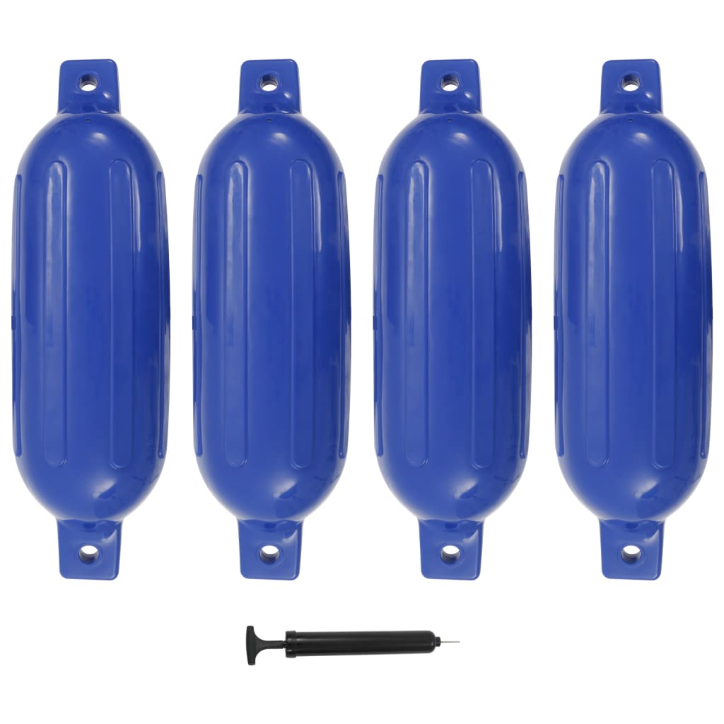 VidaXL Bootsfender, 4 Stück, 58,5 x 16,5 cm, PVC, Blau