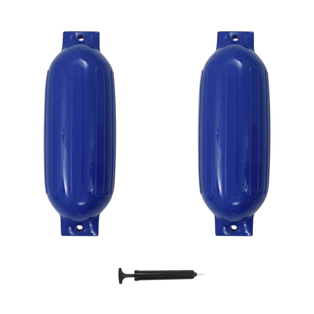 VidaXL Bootsfender, 2 Stück, 69 x 21,5 cm, PVC, Blau