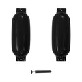 VidaXL Bootsfender, 2 Stück, 69 x 21,5 cm, PVC, Schwarz