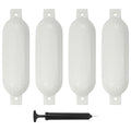 Vidaxl bootstootkussens 4 st 51x14 cm pvc wit