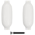 VidaXL Bootsfender, 2 Stück, 69 x 21,5 cm, PVC, weiß