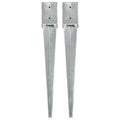 VidaXL Gemahlene Stifte 2 PCs 10x10x76 cm Galvanizer Stahl Silberfarben