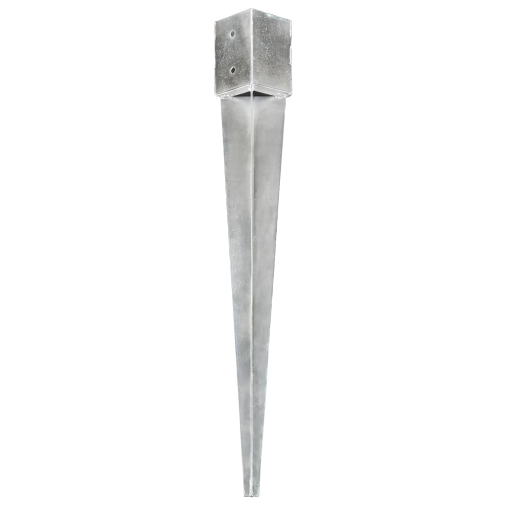 Vidaxl Gemahlene Stifte 12 PCs 10 x 10 x 91 cm Galvanizer Stahl Silberfarben