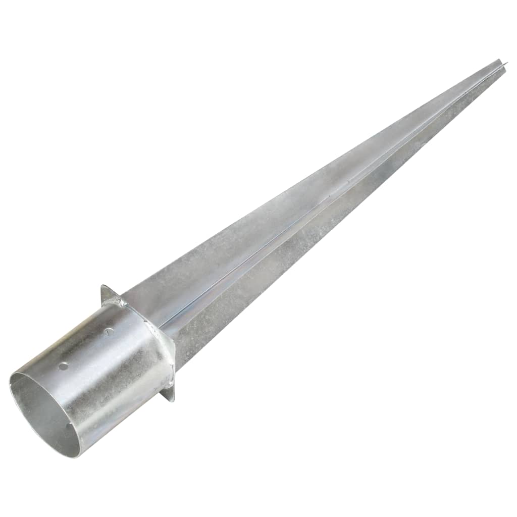 Vidaxl Gemahlene Stifte 2 Stück 12x91 cm Galvanizer Stahl Silberfarben