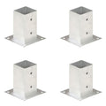 VidaXL Pfostenanker, 4 Stück, 81 mm, verzinktes Metall