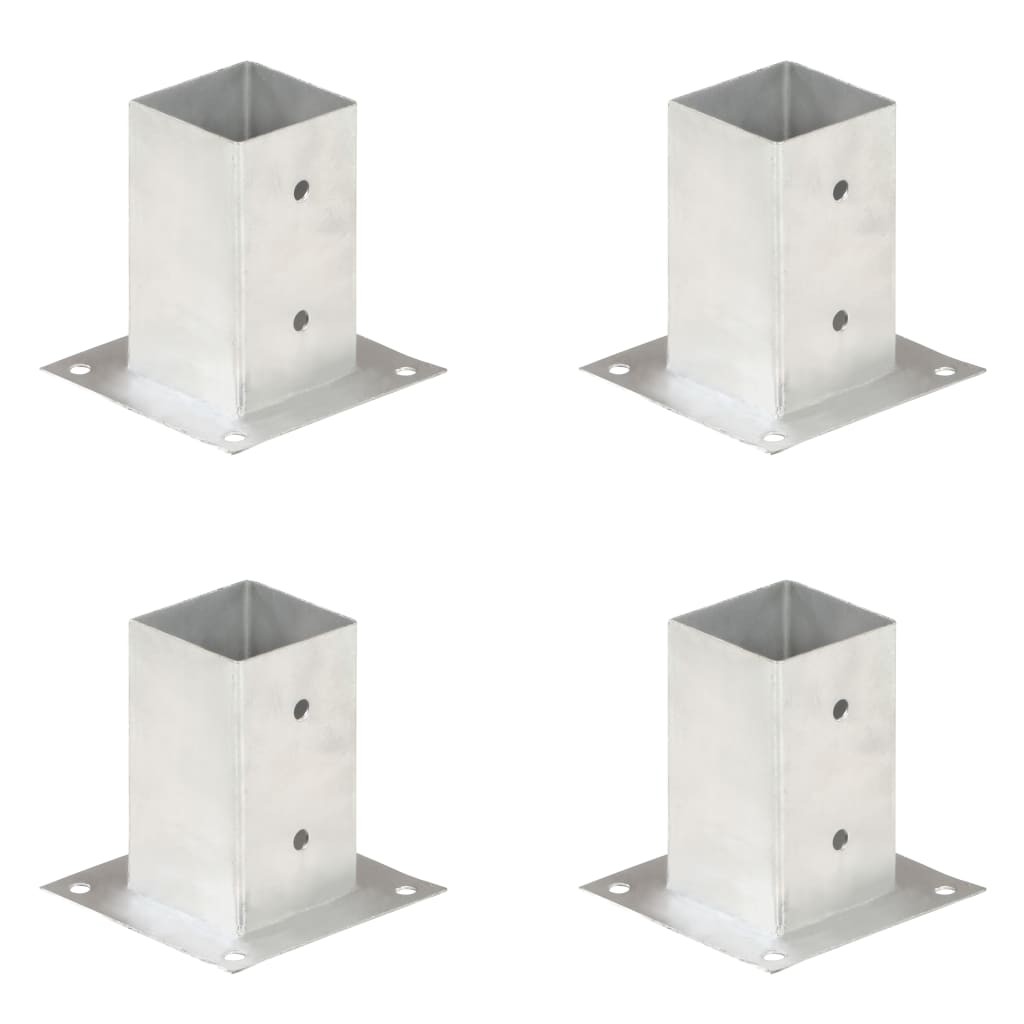 VidaXL Pfostenanker, 4 Stück, 81 mm, verzinktes Metall