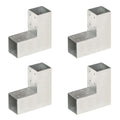 VidaXL Pfostenverbinder, 4 Stück, L-förmig, 71 x 71 mm, verzinktes Metall