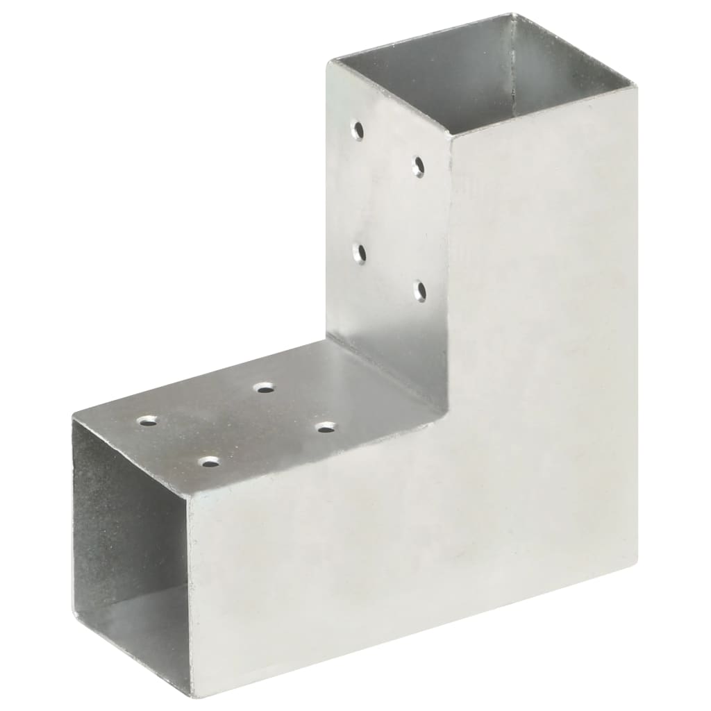 VidaXL Pfostenverbinder, 4 Stück, L-förmig, 71 x 71 mm, verzinktes Metall