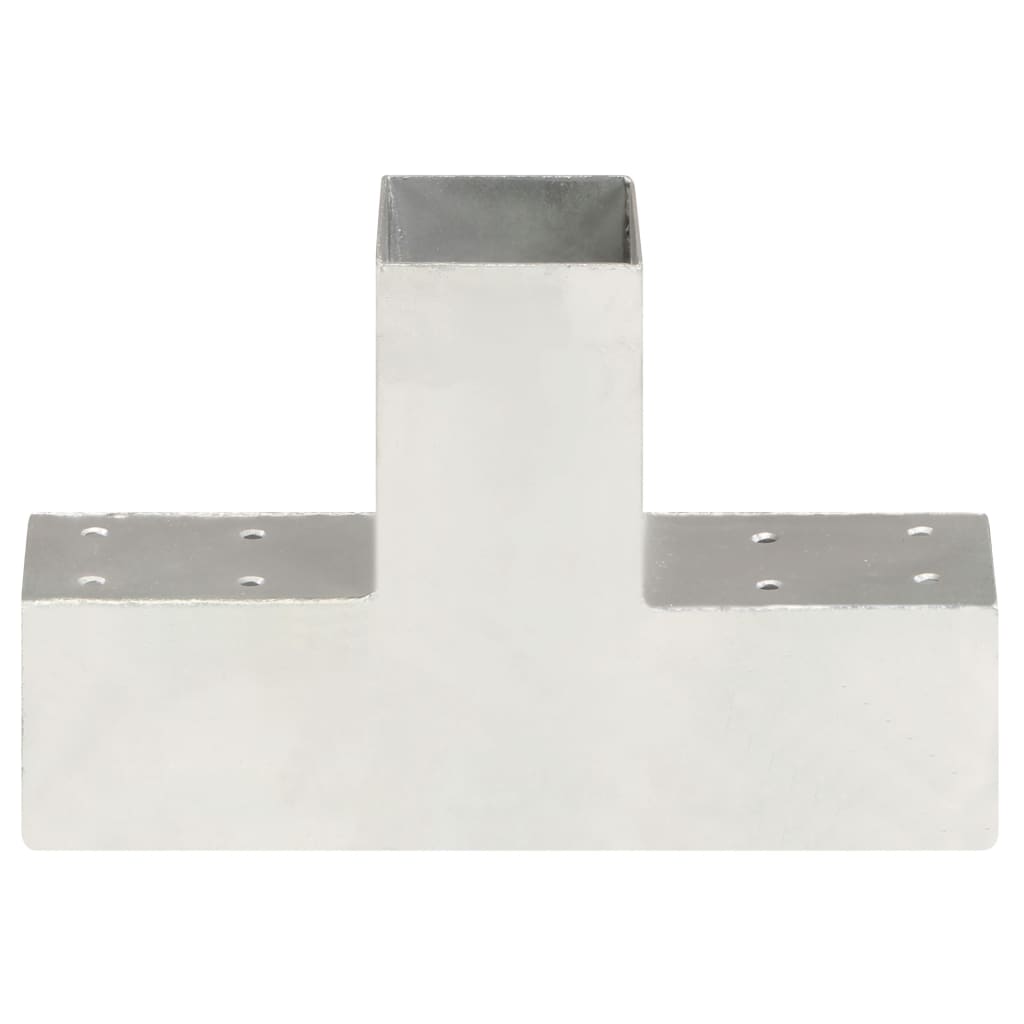 VidaXL Pfostenverbinder, 4 Stück, T-förmig, 71 x 71 mm, verzinktes Metall