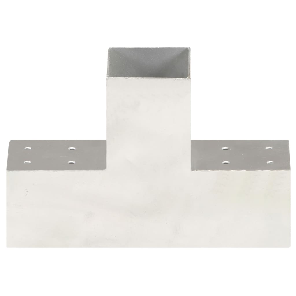 VidaXL Pfostenverbinder, 4 Stück, T-förmig, 81 x 81 mm, verzinktes Metall