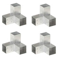 Vidaxl-Pfahlverbindungen 4 Stück Y-Form 81x81 mm verzinktes Metall