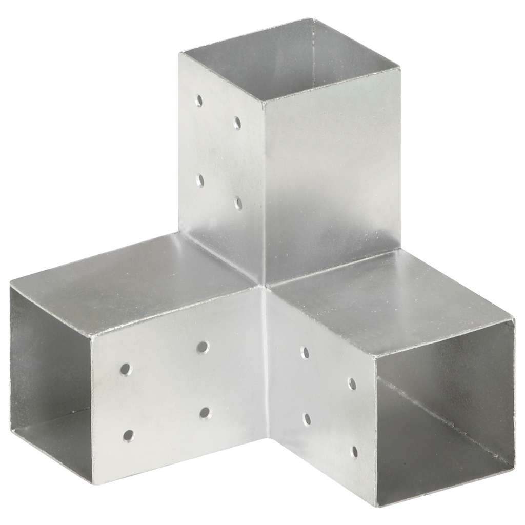Vidaxl-Pfahlverbindungen 4 Stück Y-Form 81x81 mm verzinktes Metall