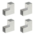 Vidaxl paalverbindingen 4 st l-vorm 91x91 mm gegalvaniseerd metaal