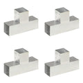 Vidaxl-Pfahlverbindungen 4 Stück T-Form 91x91 mm verzinktes Metall