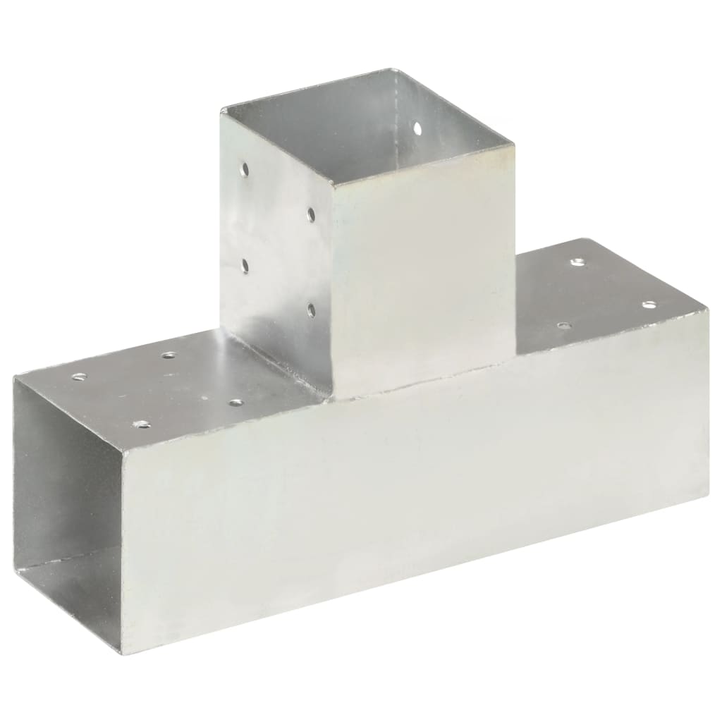 Vidaxl-Pfahlverbindungen 4 Stück T-Form 91x91 mm verzinktes Metall