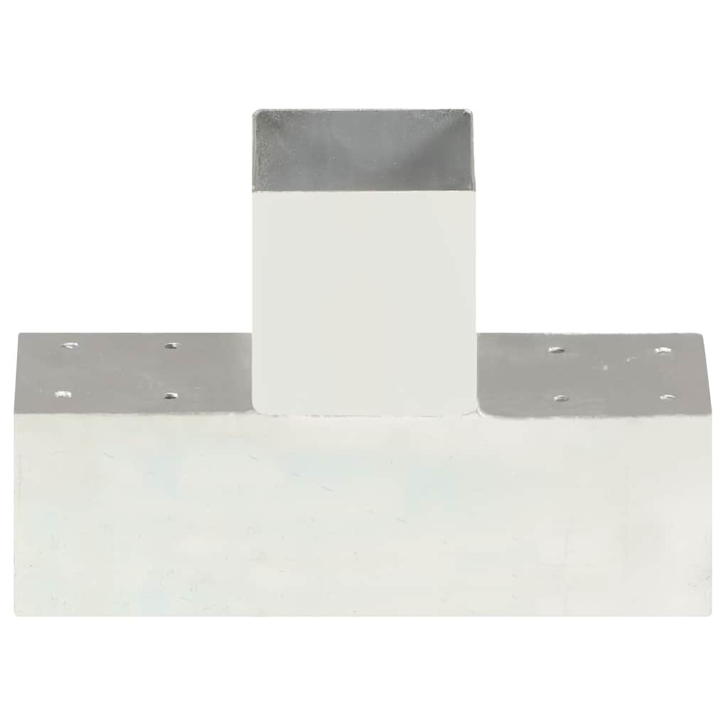 Vidaxl-Pfahlverbindungen 4 Stück T-Form 91x91 mm verzinktes Metall