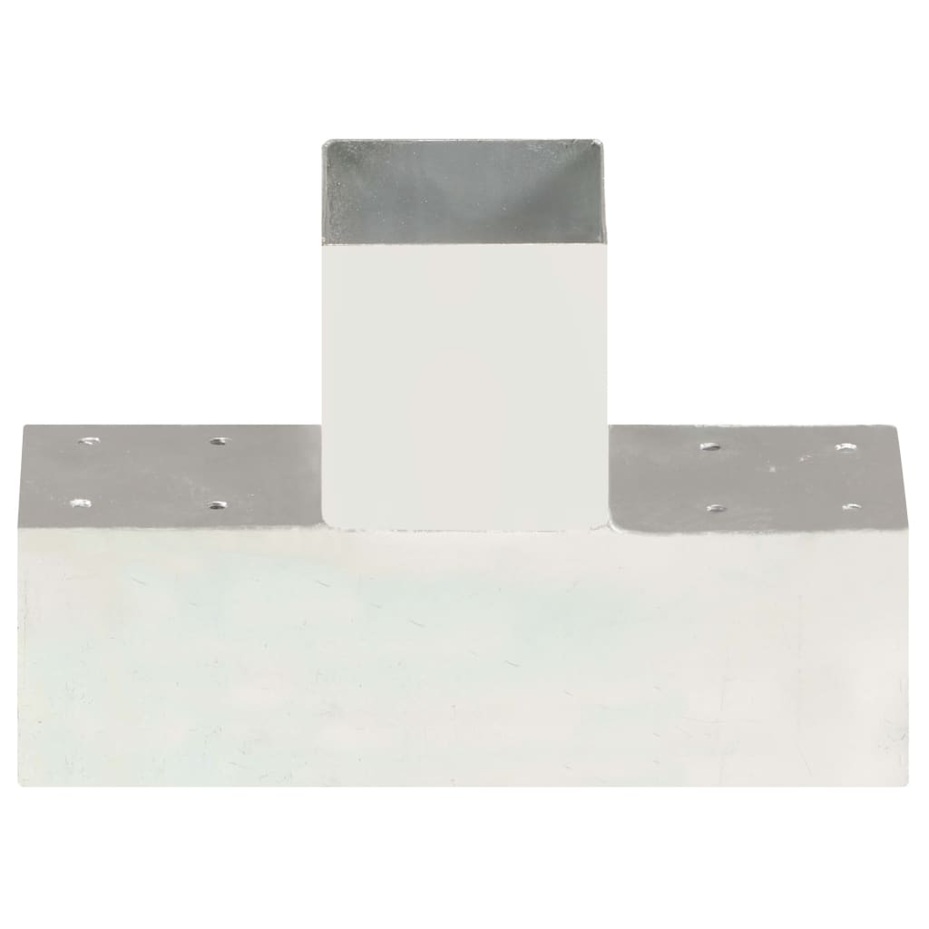 Vidaxl-Pfahlverbindungen 4 Stück T-Form 91x91 mm verzinktes Metall