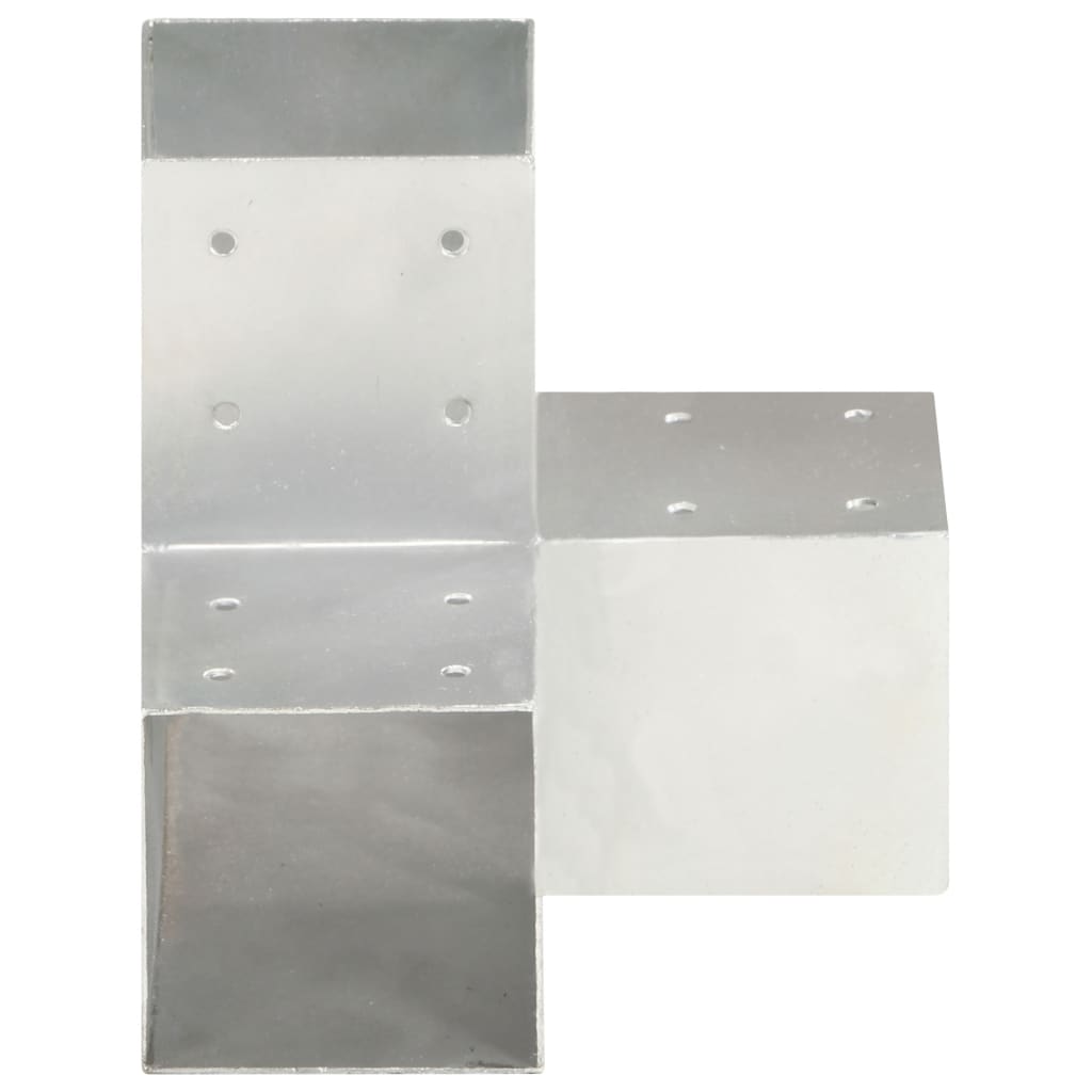 Vidaxl paalverbindingen 4 st y-vorm 91x91 mm gegalvaniseerd metaal