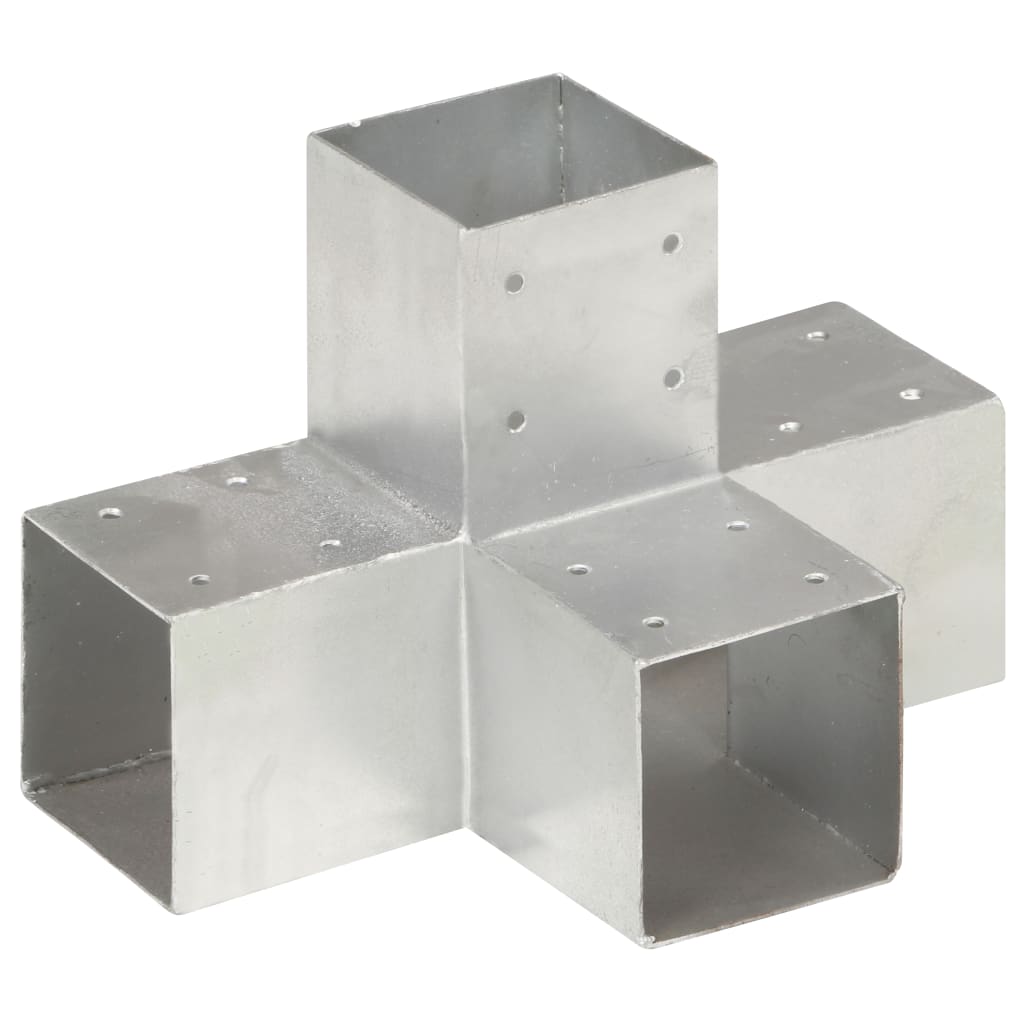 VidaXL Pfostenverbinder X-Form 91x91 mm verzinktes Metall