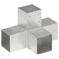 VidaXL Pfostenverbinder X-Form 91x91 mm verzinktes Metall