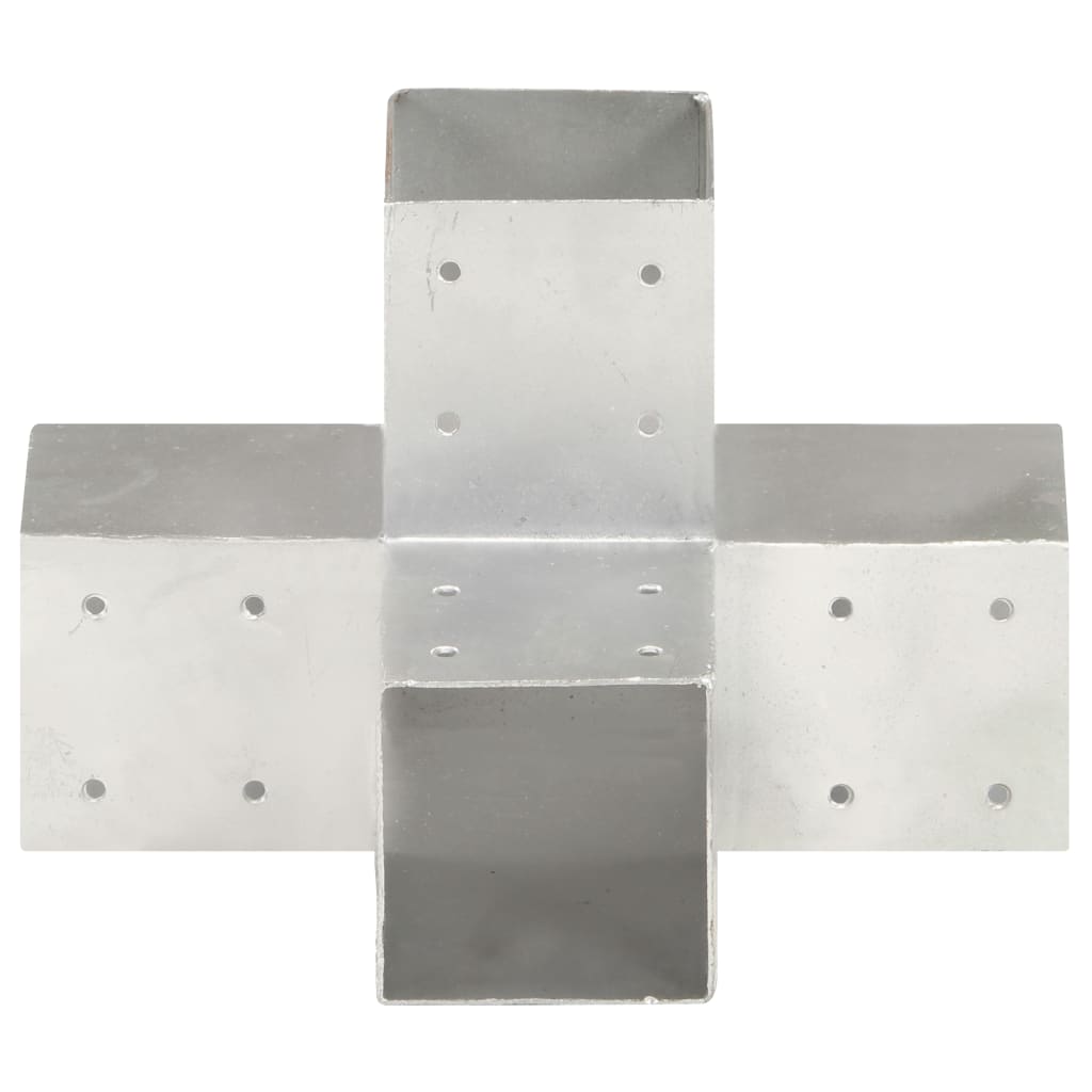 VidaXL Pfostenverbinder X-Form 91x91 mm verzinktes Metall
