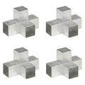 Vidaxl paalverbindingen 4 st x-vorm 91x91 mm gegalvaniseerd metaal