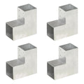 Vidaxl paalverbindingen 4 st l-vorm 101x101 mm gegalvaniseerd metaal