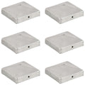 VidaXL Pfostenkappen, 6 Stück, Pyramidenform, 91 x 91 mm, verzinktes Metall