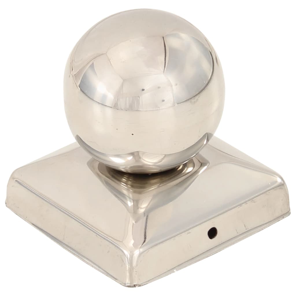 VidaXL Pfostenkappen, 6 Stück, Kugelform 71x71 mm, Edelstahl
