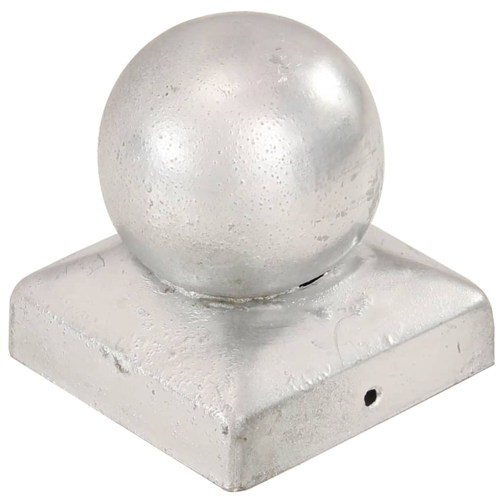 Vidaxl -Pfahlhauben 6 Stück Kugel 71 x 71 mm verzinktes Metall