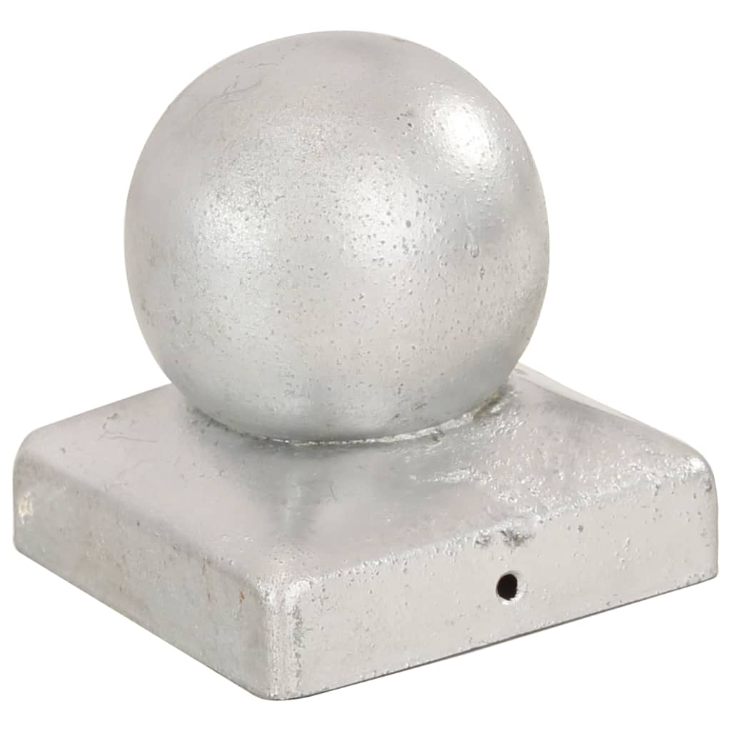 Vidaxl -Pfahlhauben 6 Stück Kugel 71 x 71 mm verzinktes Metall