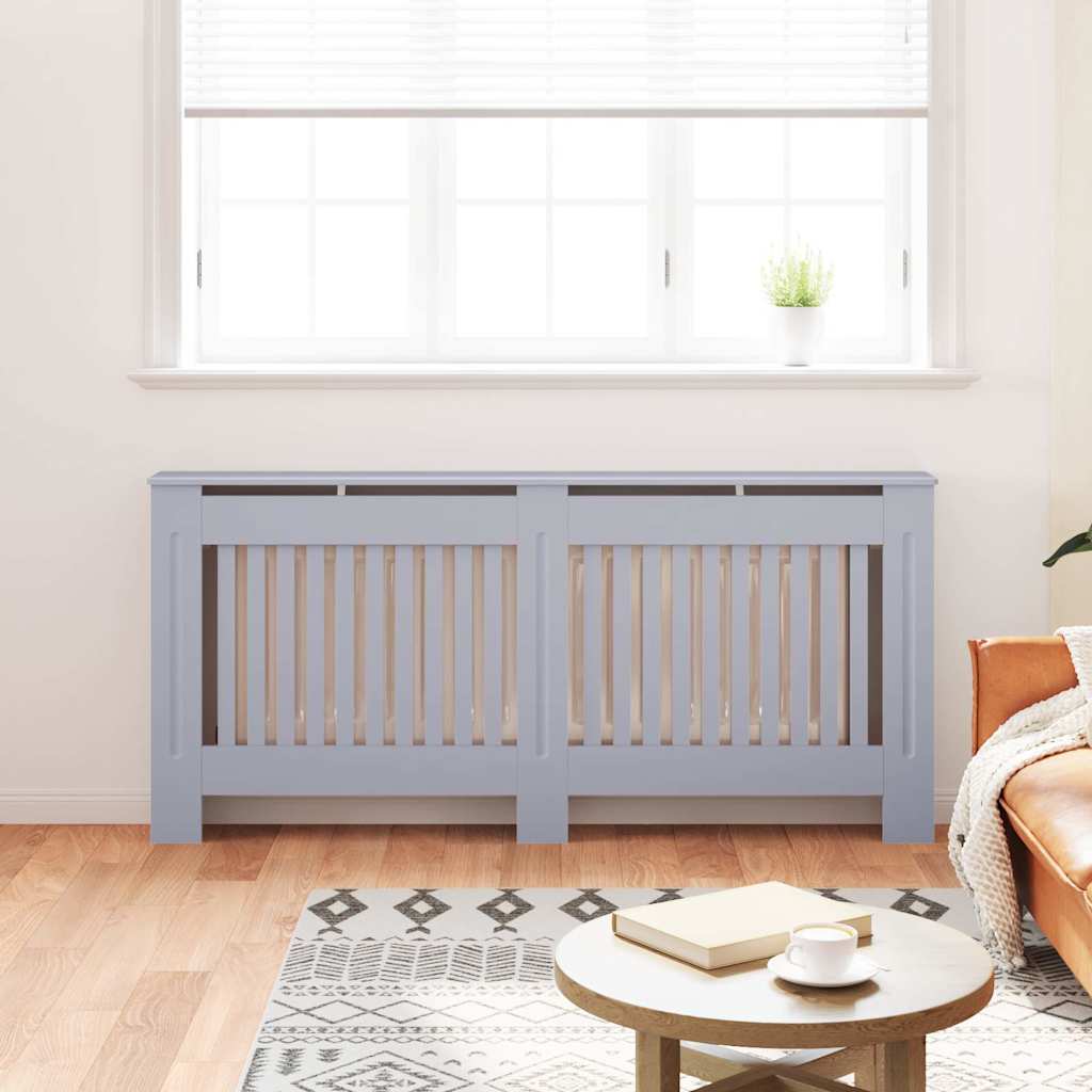 Vidaxl radiatorombouw 172x19x81,5 cm bewerkt hout antraciet