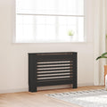 Vidaxl radiatorombouw 112x19x81,5 cm mdf zwart