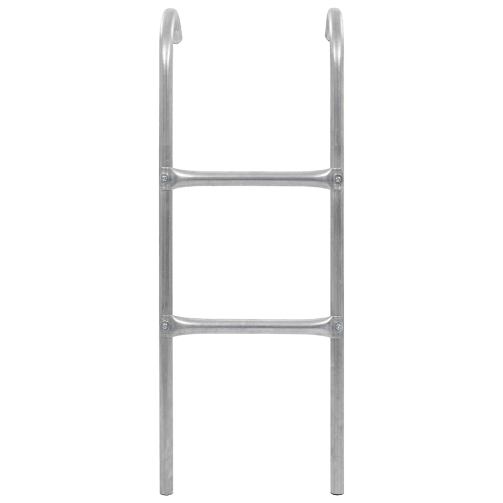 Vidaxl trampolineladder met 2 sporten 102,6 cm staal zilverkleurig
