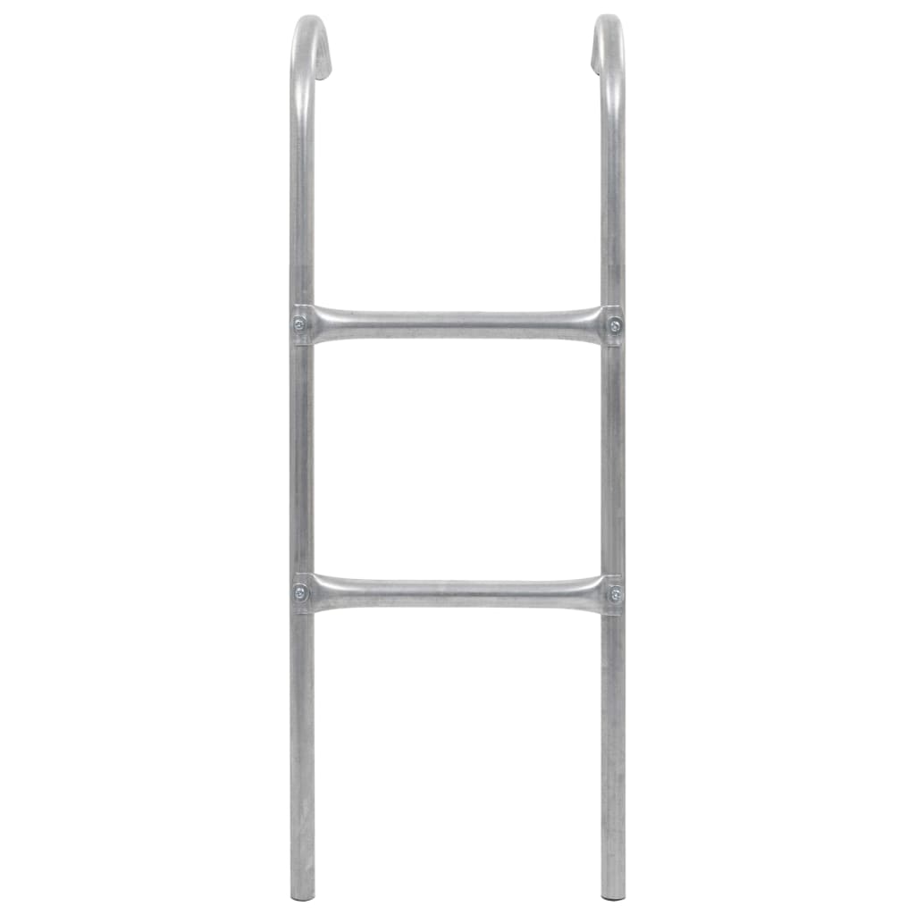 VidaXL Trampolinleiter mit 2 Sprossen, 102,6 cm, Stahl, silberfarben