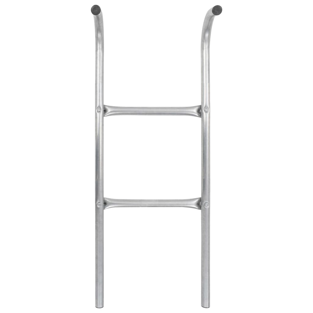 VidaXL Trampolinleiter mit 2 Sprossen, 102,6 cm, Stahl, silberfarben