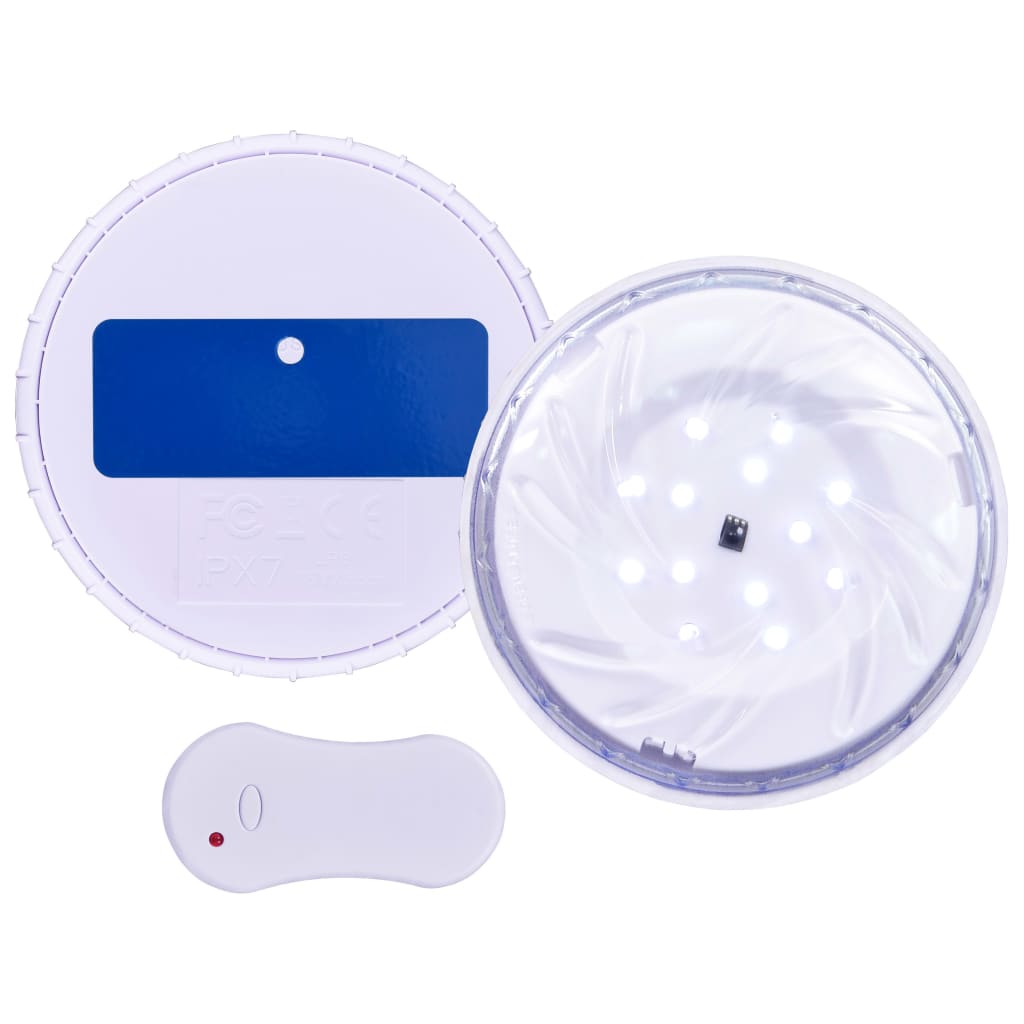 VidaXL Schwimmbeckenleuchte, schwimmend, LED, mit Fernbedienung, weiß