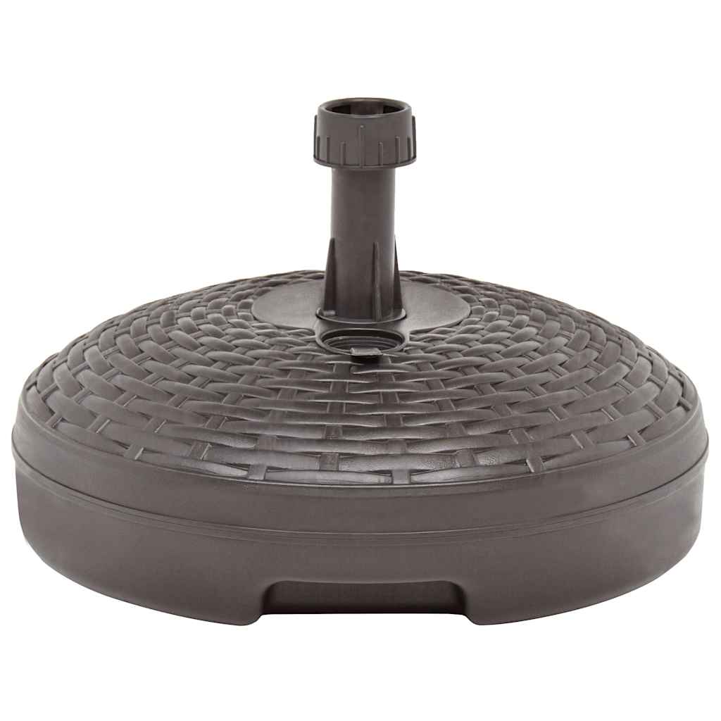 VidaXL Sonnenschirmständer, gefüllt mit Sand und Wasser, 20 l, Kunststoffrattan, braun