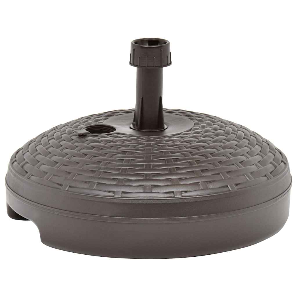 VidaXL Sonnenschirmständer, gefüllt mit Sand und Wasser, 20 l, Kunststoffrattan, braun