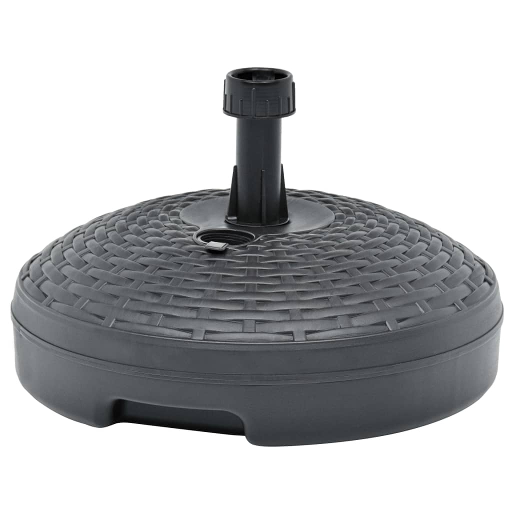VidaXL Sonnenschirmständer, gefüllt mit Sand und Wasser, 20 l Kunststoff, Rattan, anthrazit