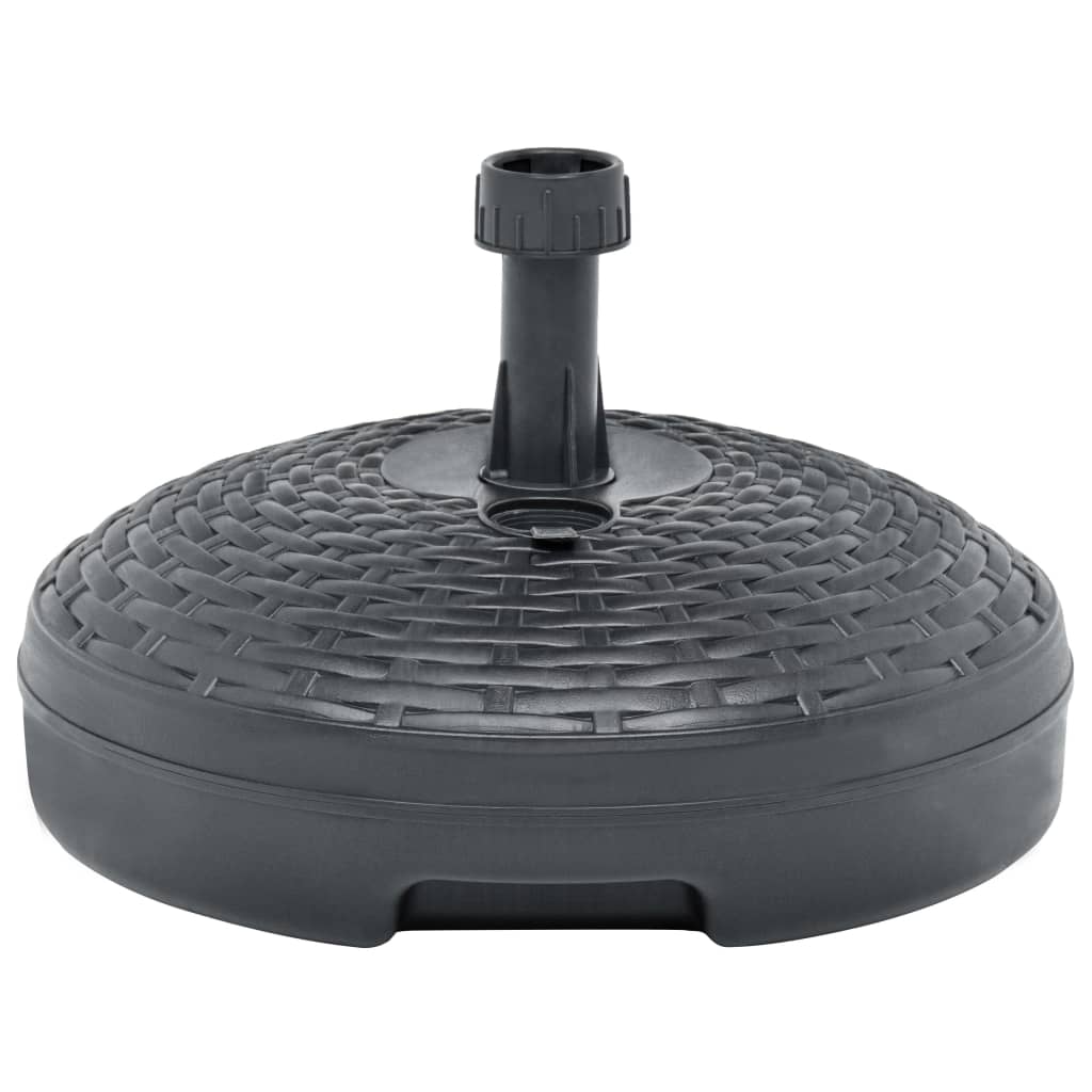 VidaXL Sonnenschirmständer, gefüllt mit Sand und Wasser, 20 l Kunststoff, Rattan, anthrazit