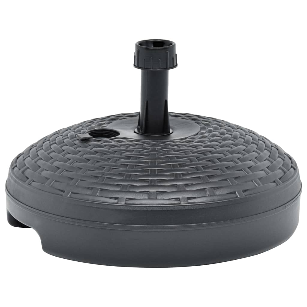VidaXL Sonnenschirmständer, gefüllt mit Sand und Wasser, 20 l Kunststoff, Rattan, anthrazit