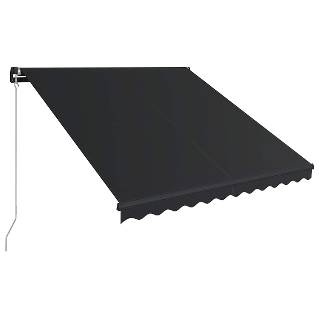 Vidaxl luifel handmatig uittrekbaar met led 300x250 cm antraciet
