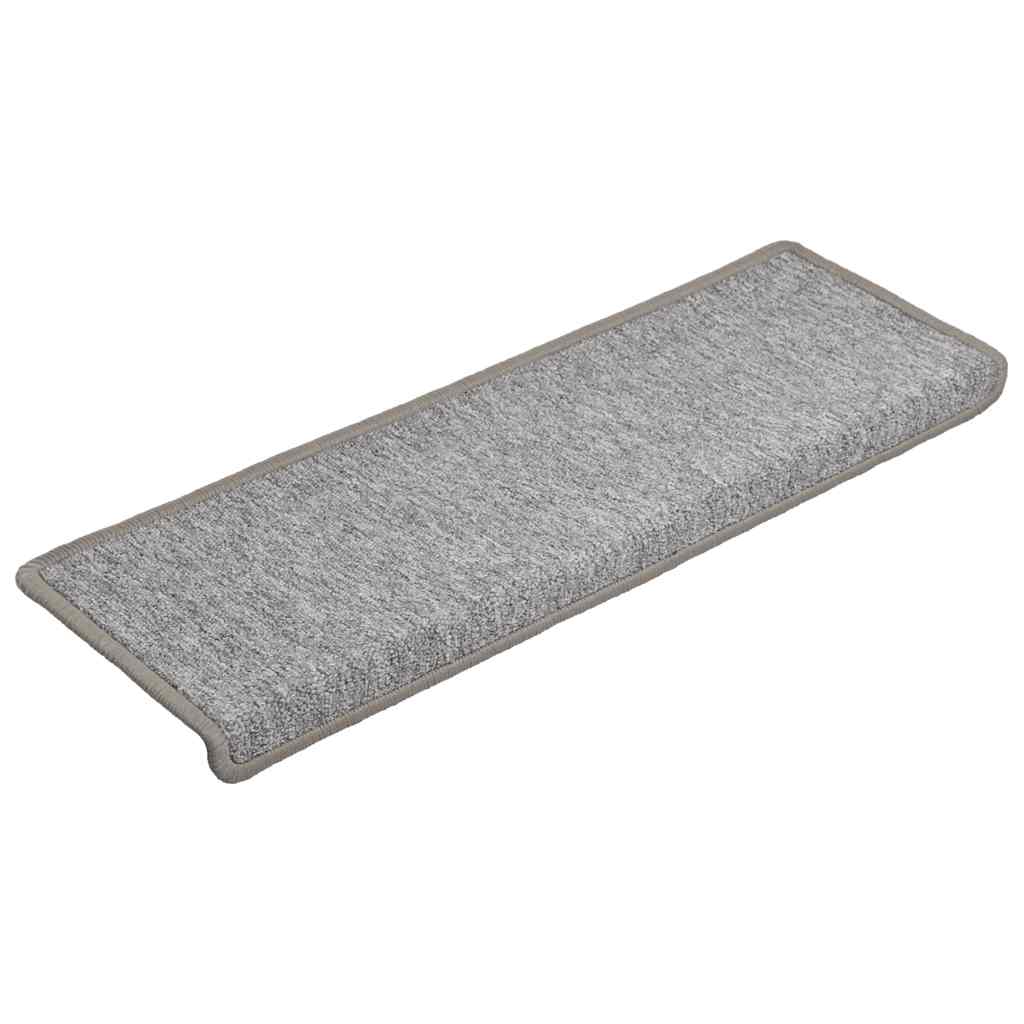 Vidaxx -Treppenmatten 15 ST 65x21x4 cm hellgrau