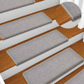 Vidaxx -Treppenmatten 15 ST 65x21x4 cm hellgrau