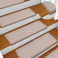 VidaXL Treppenmatten, 15 Stück, 65 x 21 x 4 cm, taupe